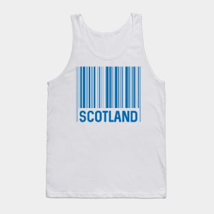 Scotland Bar Code Design (Scottish Saltire Blue) Tank Top